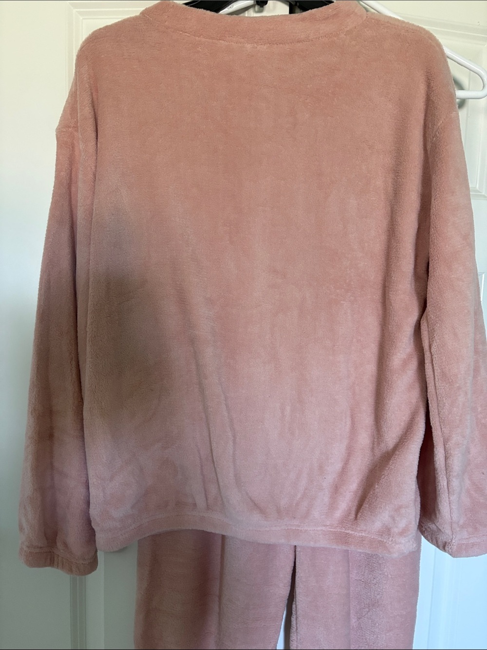Plush Two-Piece Women's Pajama Set in Dusty Rose - Picture 5 of 13